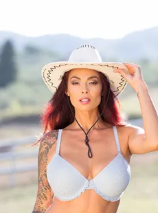 Tera Patrick Cowgirl jeans shorts