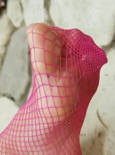 Stunning18 Melena A Pink Fishnet Stockings