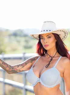 Tera Patrick Cowgirl jeans shorts