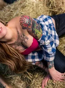 Suicide Girls Machete Hay Barn