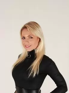 BeltBound Jenni C Bound In Tight Black Spandex