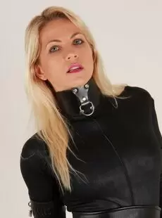 BeltBound Jenni C Bound In Tight Black Spandex