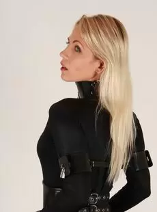 BeltBound Jenni C Bound In Tight Black Spandex